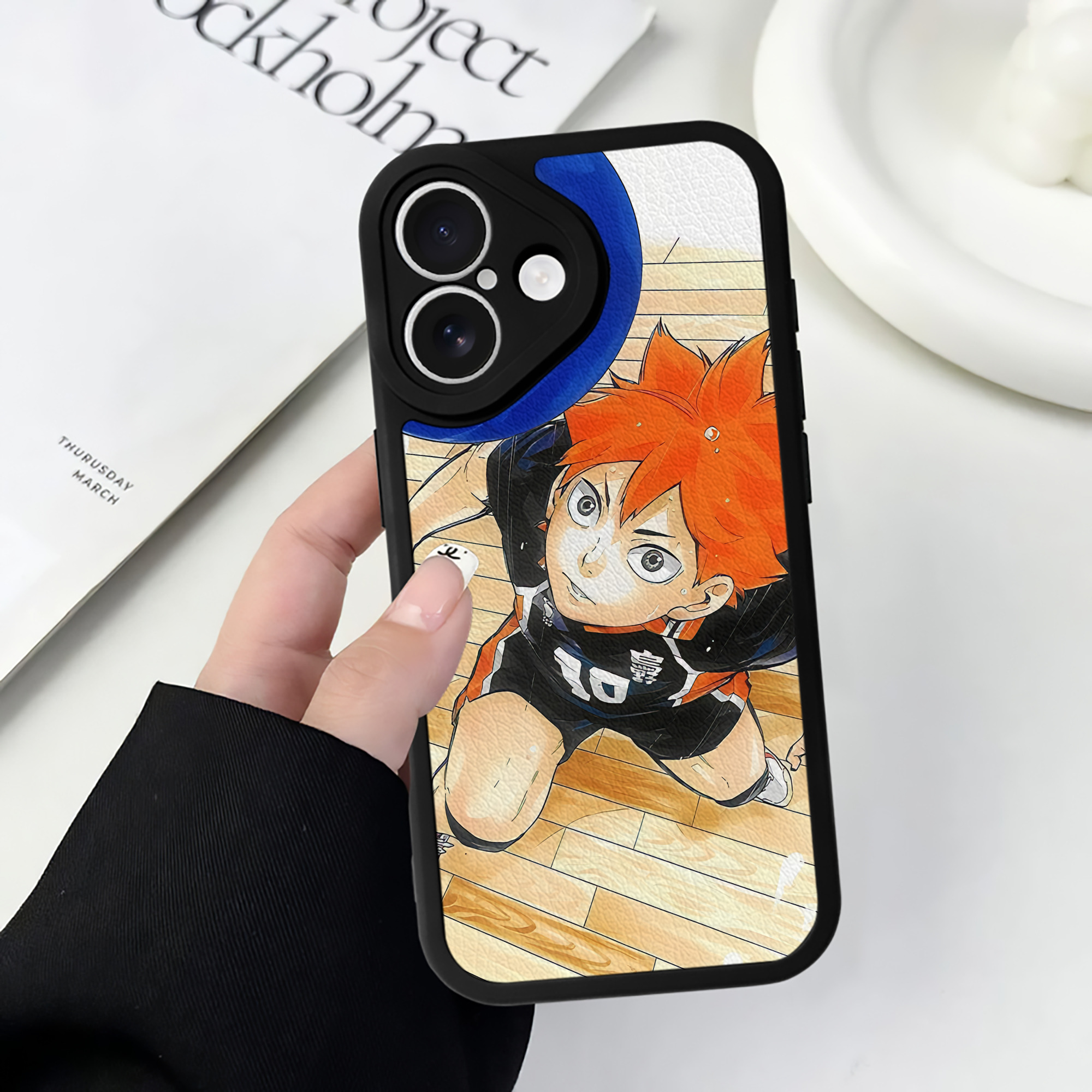 （画像用） ハイキュー!! Haikyu!! 【iPhone 16シリーズ対応】シリコンスマホケース（レザー調） 材質：シリコン